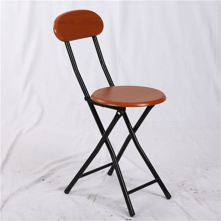 Cheap metal folding chair MDF with PVC foldable chair
